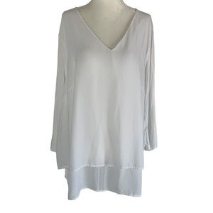 Michael Kors V-Neck White Blouse Size 2X
